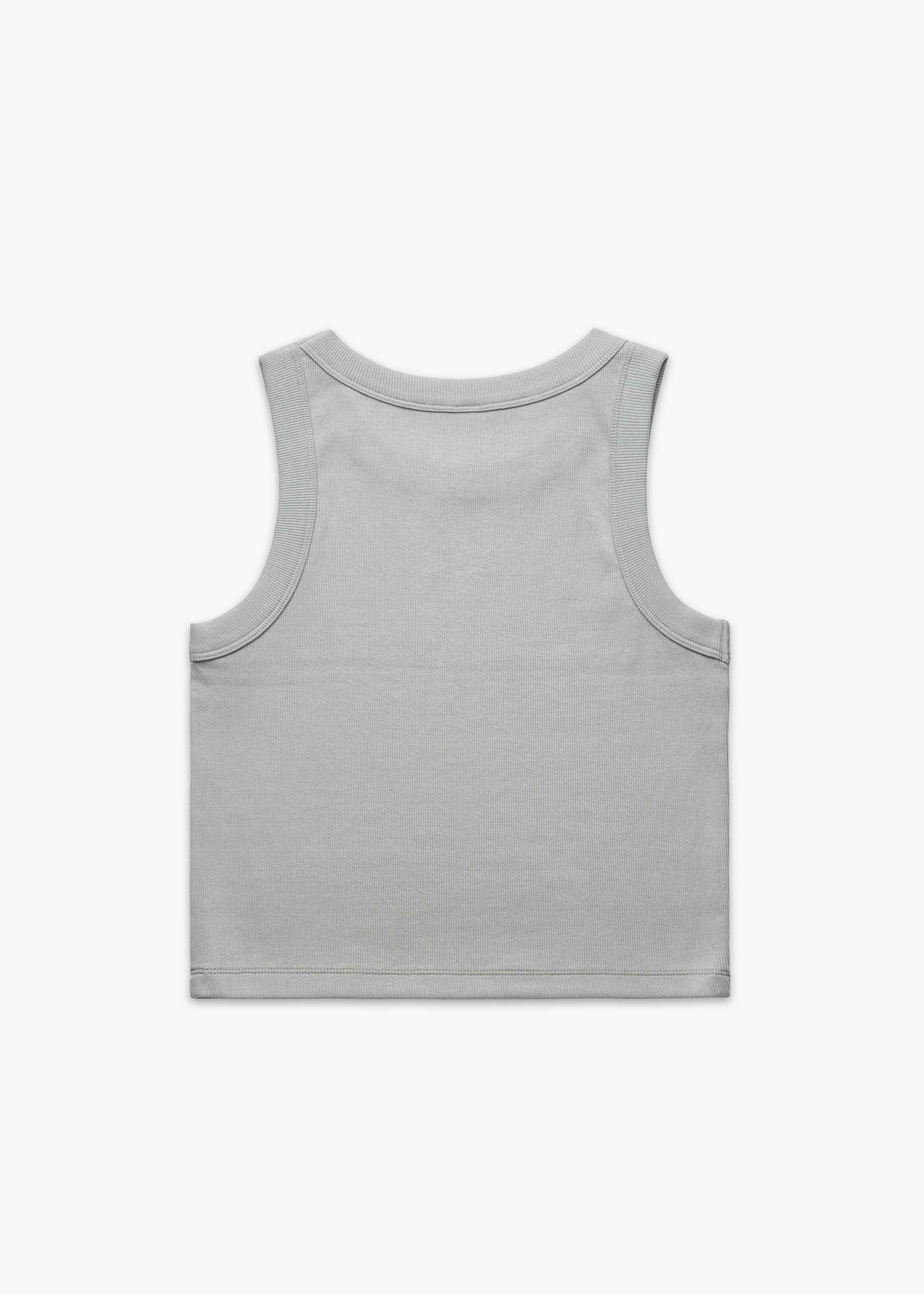 Back of Storm America Provisions Logo Female Organic Crop Tank Top printed and shipped from the USA