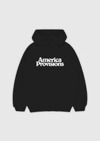Black America Provisions Logo Female relaxed graphic hoodie printed and shipped from the USA