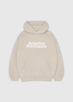 Bone America Provisions Logo Female relaxed graphic hoodie printed and shipped from the USA