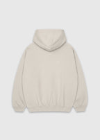 Back shot of bone America Provisions Logo Female relaxed graphic hoodie printed and shipped from the USA