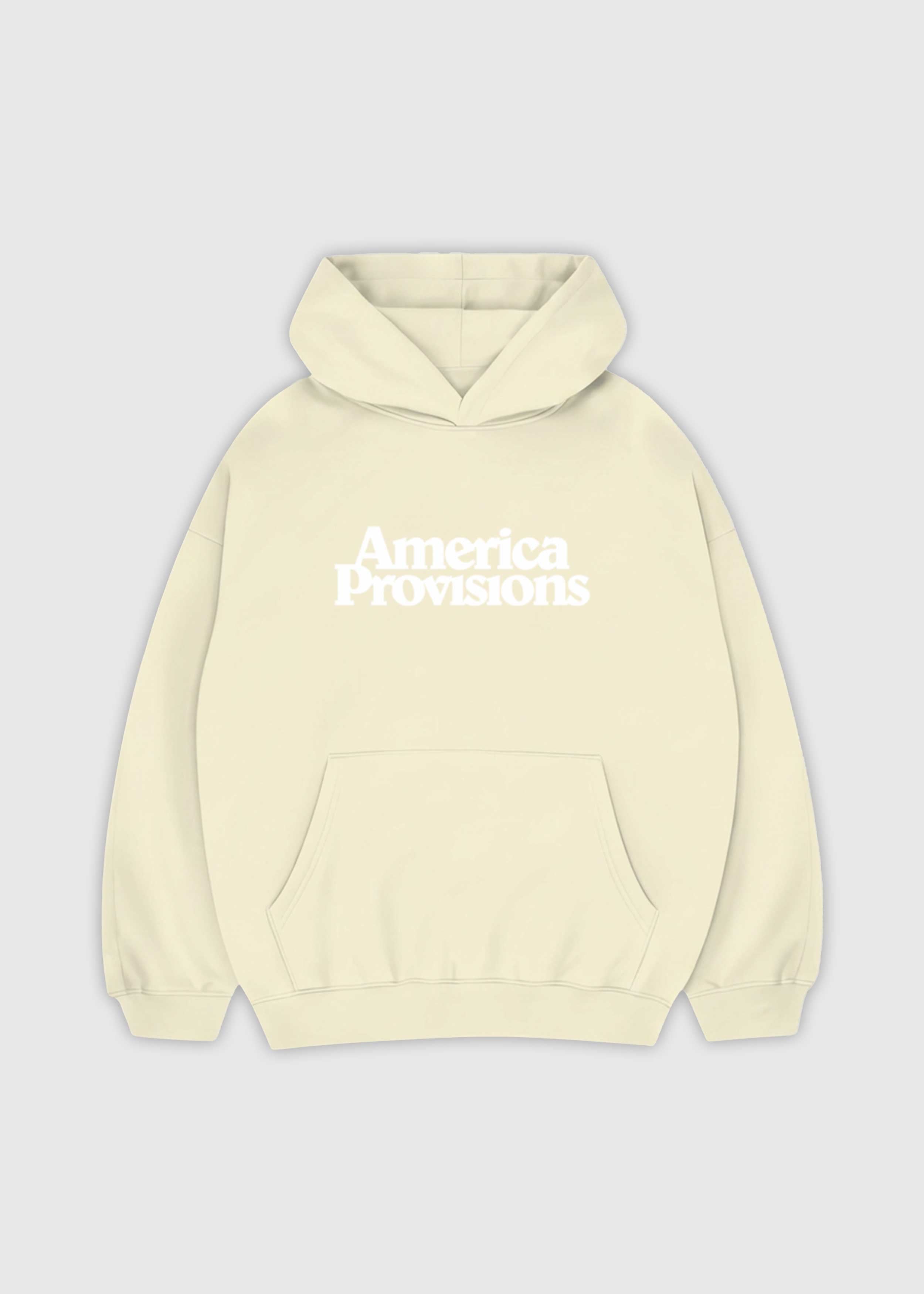 Butter America Provisions Logo Female relaxed graphic hoodie printed and shipped from the USA