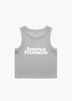 Storm America Provisions Logo Female Organic Crop Tank Top printed and shipped from the USA
