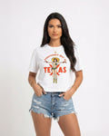 Best in Texas Boxy T-shirt by America Provisions in White Color