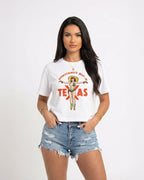 Best in Texas Boxy T-shirt by America Provisions in White Color