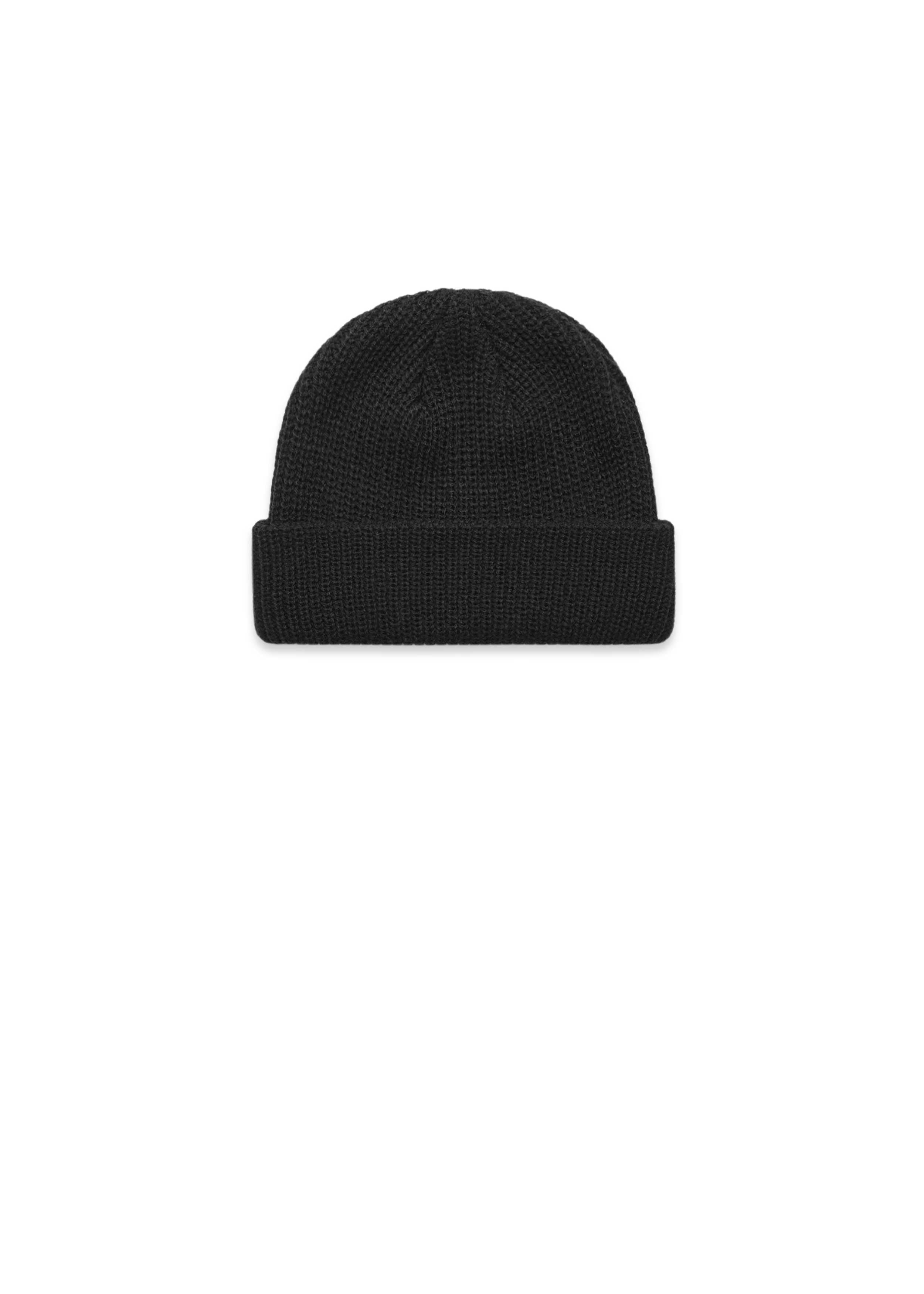 Black beanie on a white background